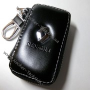 Чохол шкіряний для ключів Renault (Рено), ключниця з логотипом для ключа авто сигналізації
