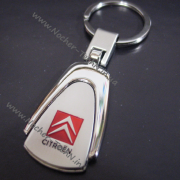 Брелок Сітроен (Citroen) для авто на ключі, овальний, метал