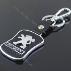 Авто брелок Peugeot (Пежо) на ключі, зі шкір.вставкою, оригінальні брелоки