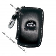 Ключниця Інфініті (Infiniti) з логотипом, шкіряний чохол для автосигналізації.