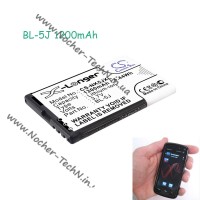 Акумулятор BL-5J 1200mAh телефона Nokia 5900 XpressMusic, Asha 201, Lumia 525, Rock, 5230, X1-01