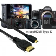 Кабель HDMI тип D для фотокамер Canon SX740HS, G9X, EOS M100, SX610HS, G7X Mark II
