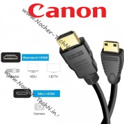 Кабель HDMI тип C HTC-100 для фотоапарата Canon EOS 250D, 6D mark II, 700D, 1200D, 7D mark 4