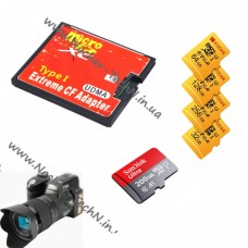 Адаптер перехідник CompactFlash CF під карту пам'яті microSD 1x T-flash